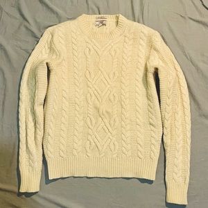Wallace & Barnes J Crew Shetland Wool Fisherman's Sweater Small